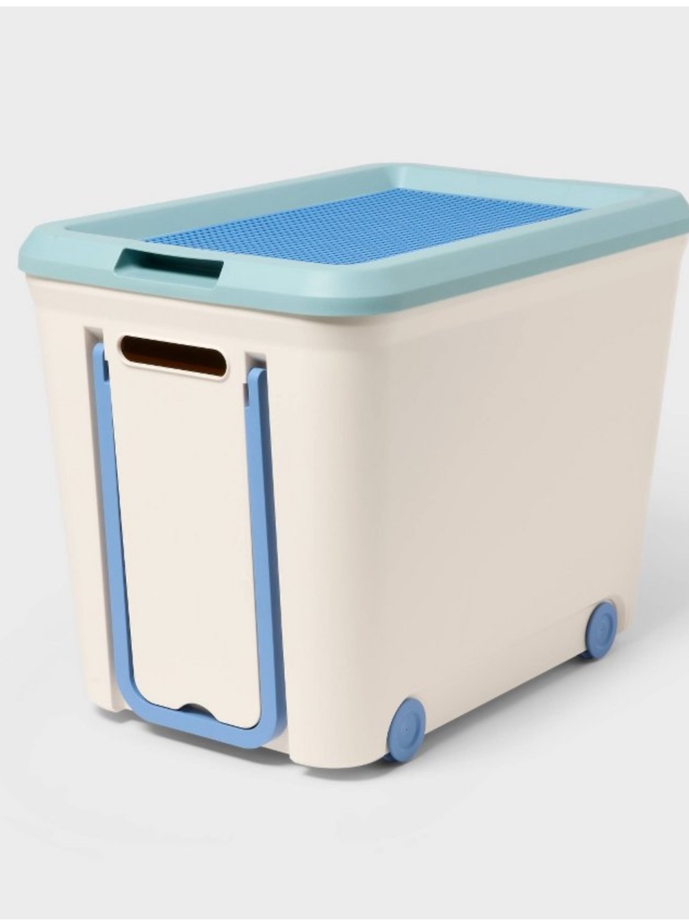 NEW Brightroom 11.58gal Blue/Neutral Building Brick Lego Play Rolling Storage
